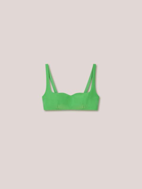 Nanushka LONA - Matte stretch bikini top - Green