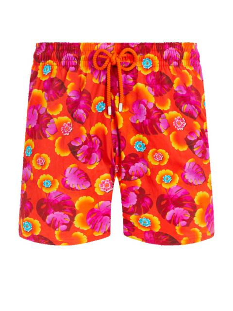 Men Stretch Swim Trunks Mix Of Flowers