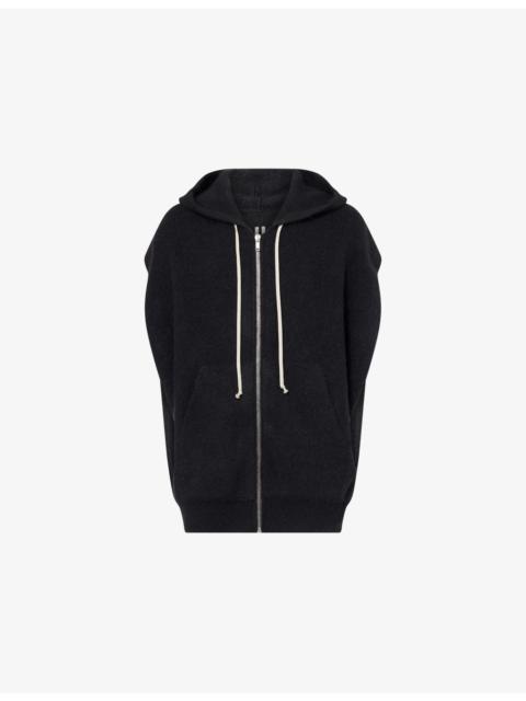 Rick Owens Hun Sleeveless Wool-Blend Hoody