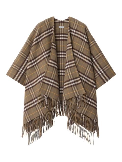 Burberry checked cape