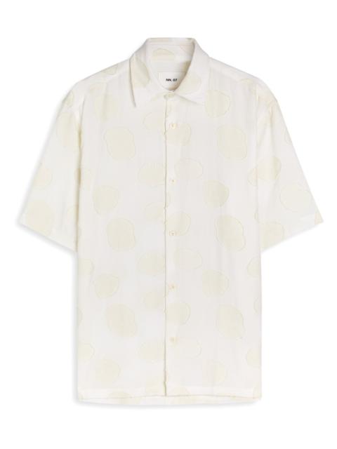 NN07 Freddy Floral Embroidered Cotton Shirt