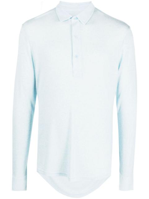 ORLEBAR BROWN piqué long-sleeve polo shirt