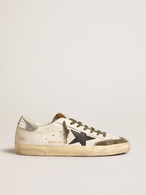 Super-Star LTD in nappa leather with black leather star and silver heel tab