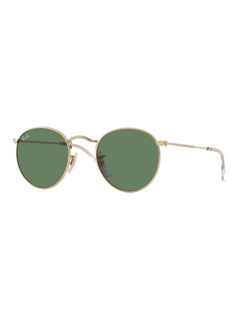Ray-Ban Women's RB3447 53MM Round Sunglasses - Gold Green