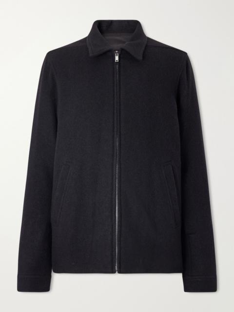 Rick Owens Brad Virgin Wool Zip-up Jacket Black