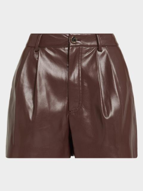 Alice + Olivia Conry Vegan Leather Trouser Shorts