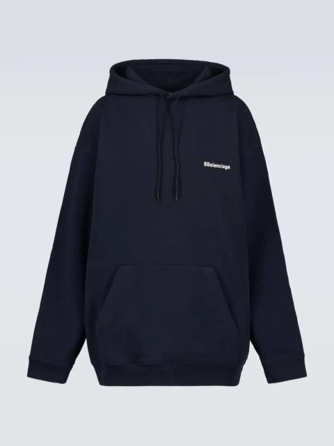 BALENCIAGA BB cotton hooded sweatshirt