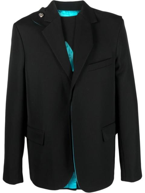 concealed-front fastening blazer