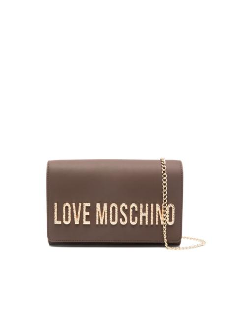 Moschino logo-lettering chain-strap cross body bag