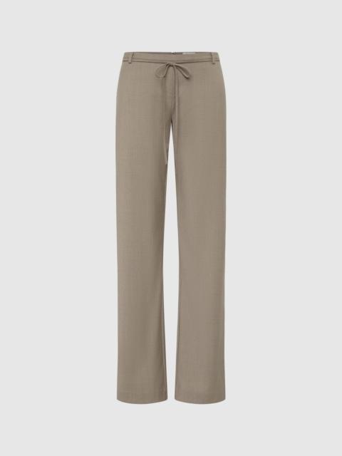 ST. AGNI 90s Wool Rouleau Minimal Pants - Light Taupe