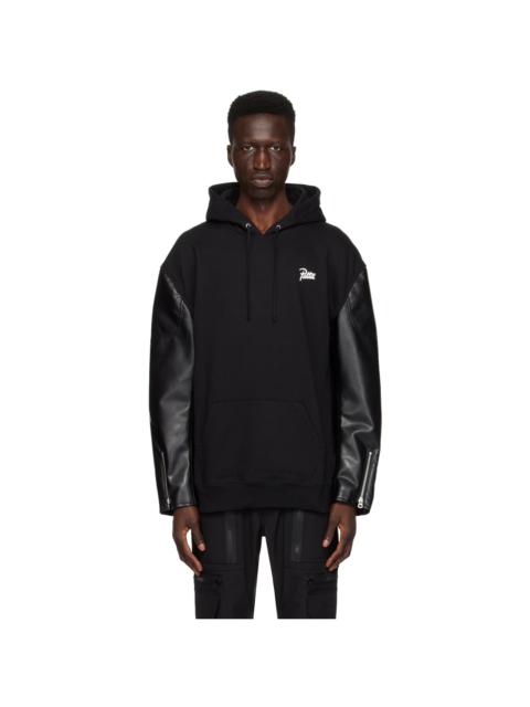 Junya Watanabe MAN Black Patta Edition Faux-Leather Hoodie