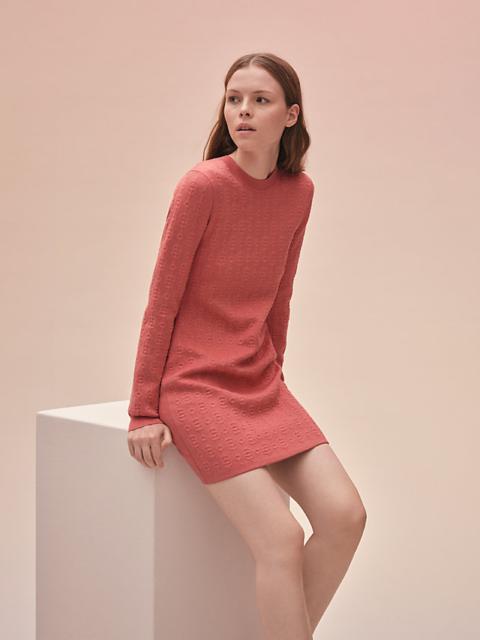 Hermès "Torsades Cliquetis Unies" long-sleeve dress