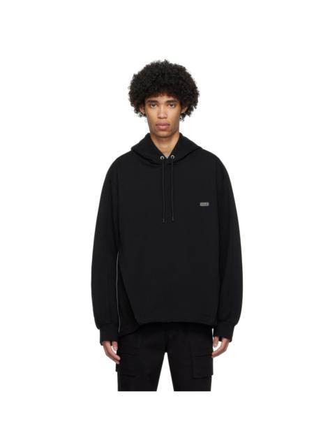 SOLID HOMME Black Expansion Panel Hoodie