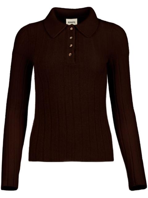 KHAITE The Hans ribbed cashmere jumper