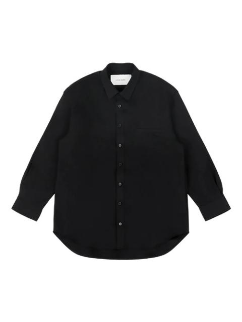 entire studios GIANT WOOL SHIRT BLACK