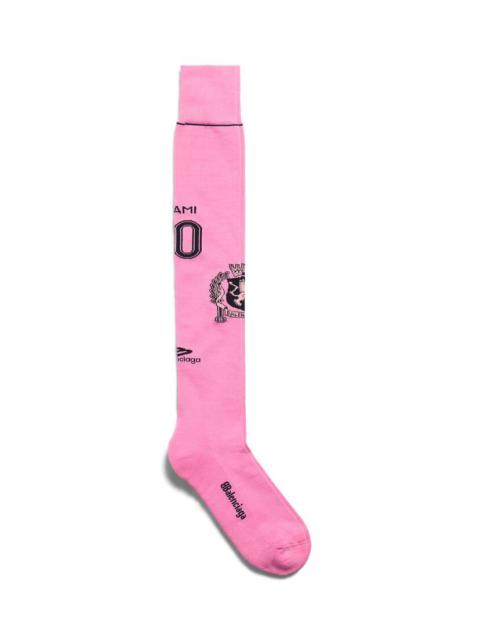 BALENCIAGA Men's Miami Soccer High Socks in Pink