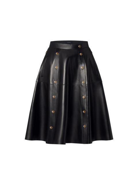 Louis Vuitton Snap Button Leather Skirt