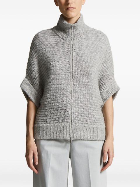 PESERICO high-neck zip-front cardigan