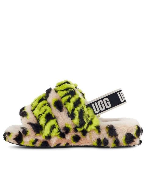 UGG (WMNS) UGG Fluff Yeah Animalia 'Yellow Black 1127073-KLM