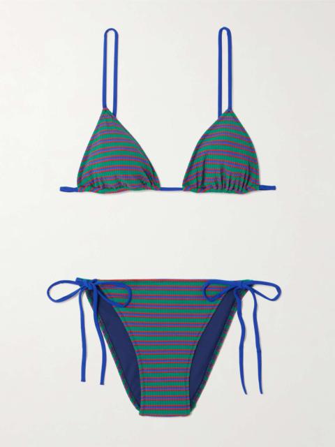 Lido Venti striped triangle bikini Blue