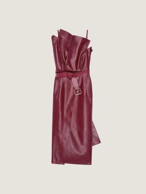 Givenchy TRENCH MIDI DRESS IN LEATHER