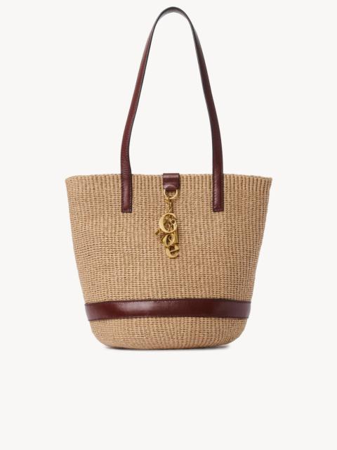 Chloé CHLOÉ CHARMS BASKET BAG IN NATURAL FIBERS