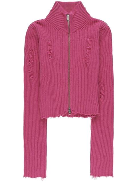 MM6 Maison Margiela zip-up cropped cardigan