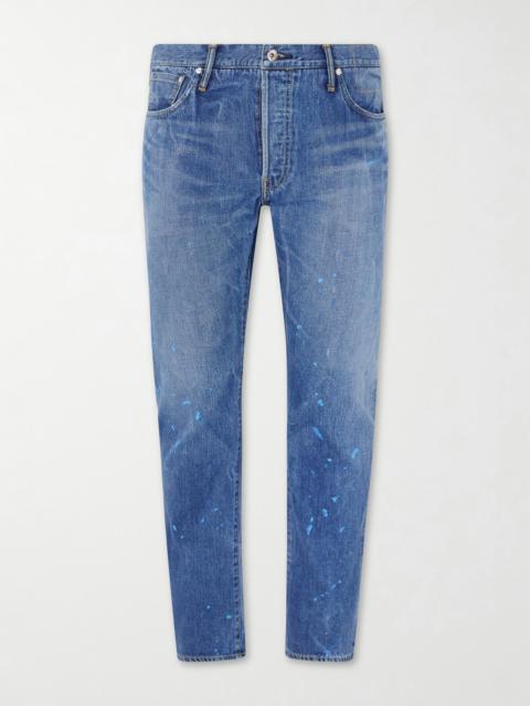 visvim Social Sculpture 11 Slim-Fit Straight-Leg Paint-Splattered Jeans