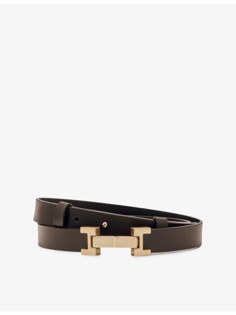 REISS Hayley Hinge Leather Belt
