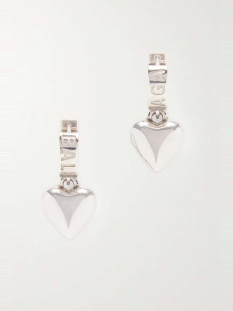 BALENCIAGA Recycled silver hoop earrings