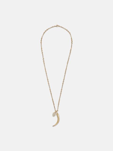FOUNDRAE Protection & La Loba Claw 18kt gold pendant necklace