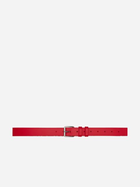 Comme Des Garçons Leather Logo Belt Red