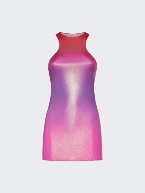 Oséree Glossy Degrade Mini Dress Sunset