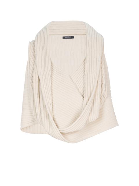 Balmain Ribbed silk knit jumper