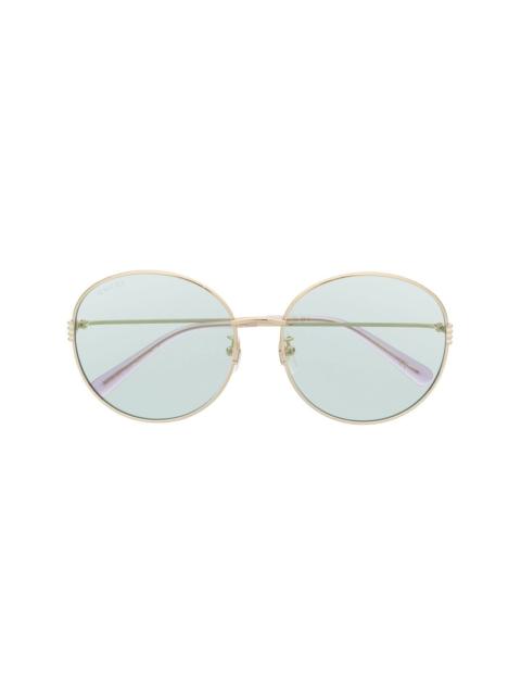 polished round-frame sunglasses