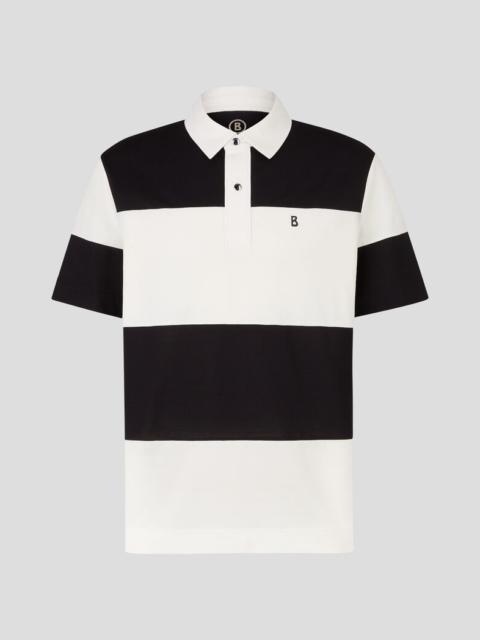 BOGNER Lagos Polo shirt in Black/Off-white