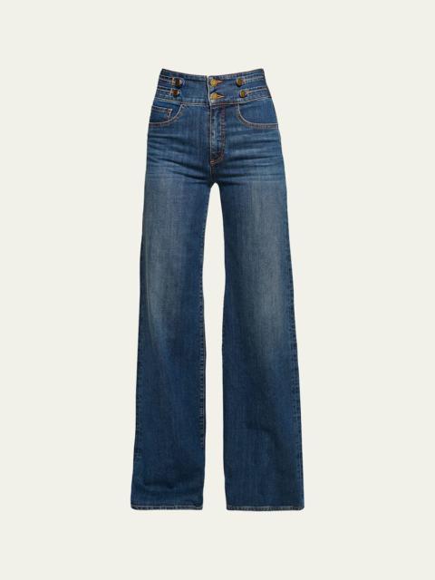 RAMY BROOK Liv High-Rise Wide-Leg Jeans