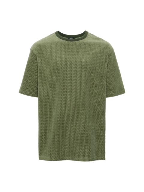 velvet monogram-pattern T-shirt