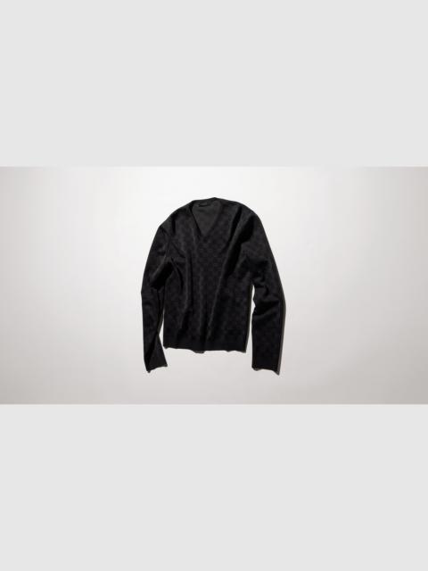 GUCCI Fine knit viscose GG jacquard sweater