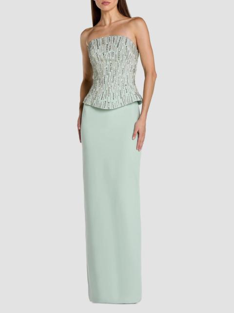 MAC DUGGAL Women's Embellished Corset Strapless Column Gown - Mint