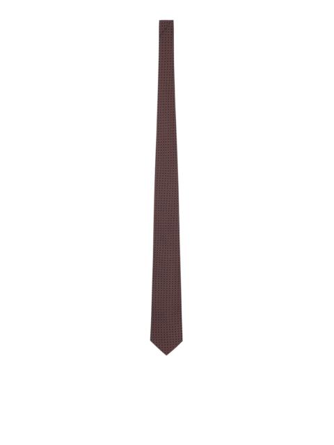 LARDINI MICRO-PATTERNED SILK TIE