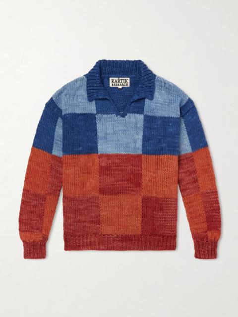 KARTIK RESEARCH Patchwork Knitted Wool Sweater