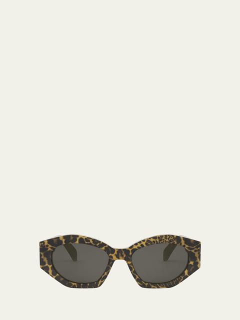 CELINE Triomphe Acetate Oval Sunglasses