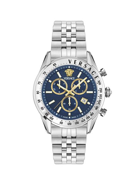 VERSACE Women's Chrono Master Stainless Steel Bracelet Watch/44MM - Silver Blue
