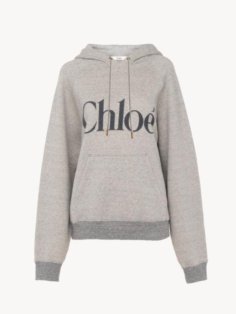 Chloé OVERSIZED LOGO HOODIE IN A COTTON FLEECE MIX