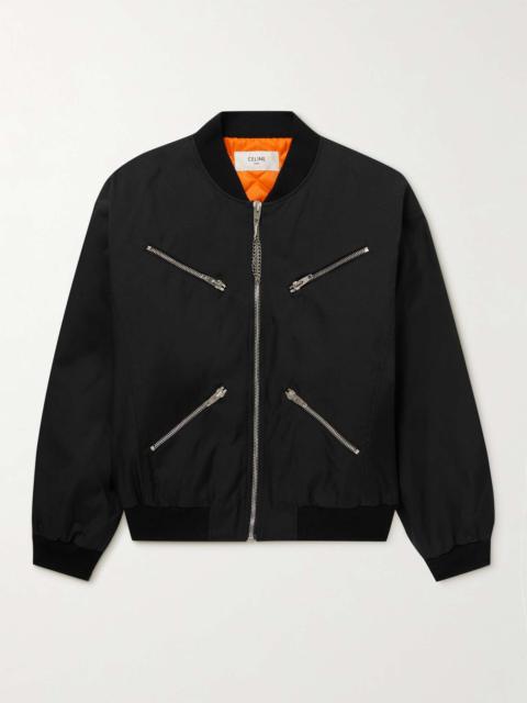 CELINE Logo-Embellished Nylon Bomber Jacket