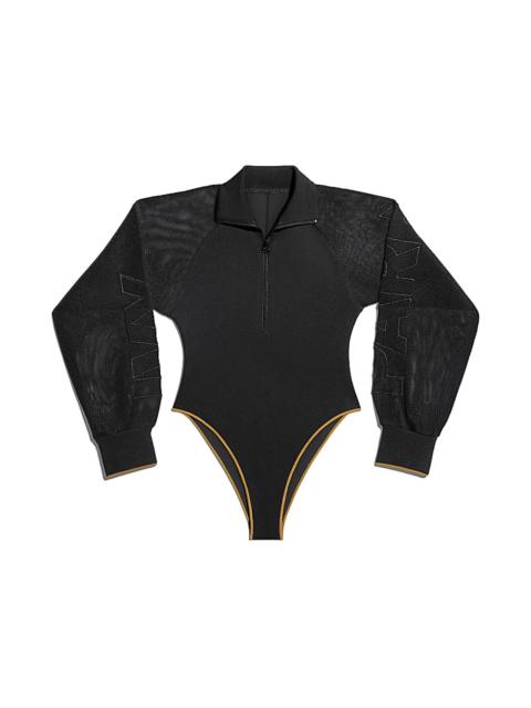 adidas adidas Ivy Park Mesh Sleeve Bodysuit Black/Mesa