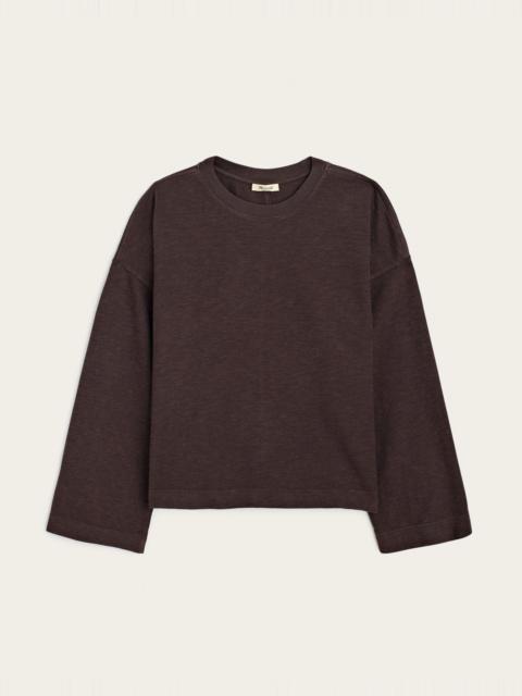 Madewell Easy Crewneck Long-Sleeve Tee in Sunday Slub