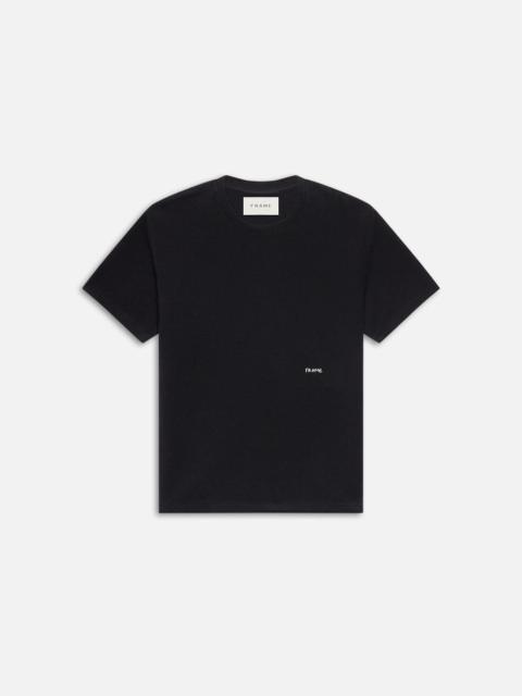 Jacquard Relaxed Tee in Black