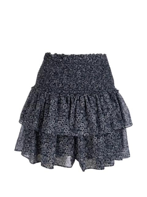 MICHAEL KORS ruffled floral-pattern skirt